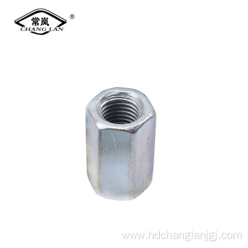 Hexagon long carton steel /brass joint connector nut